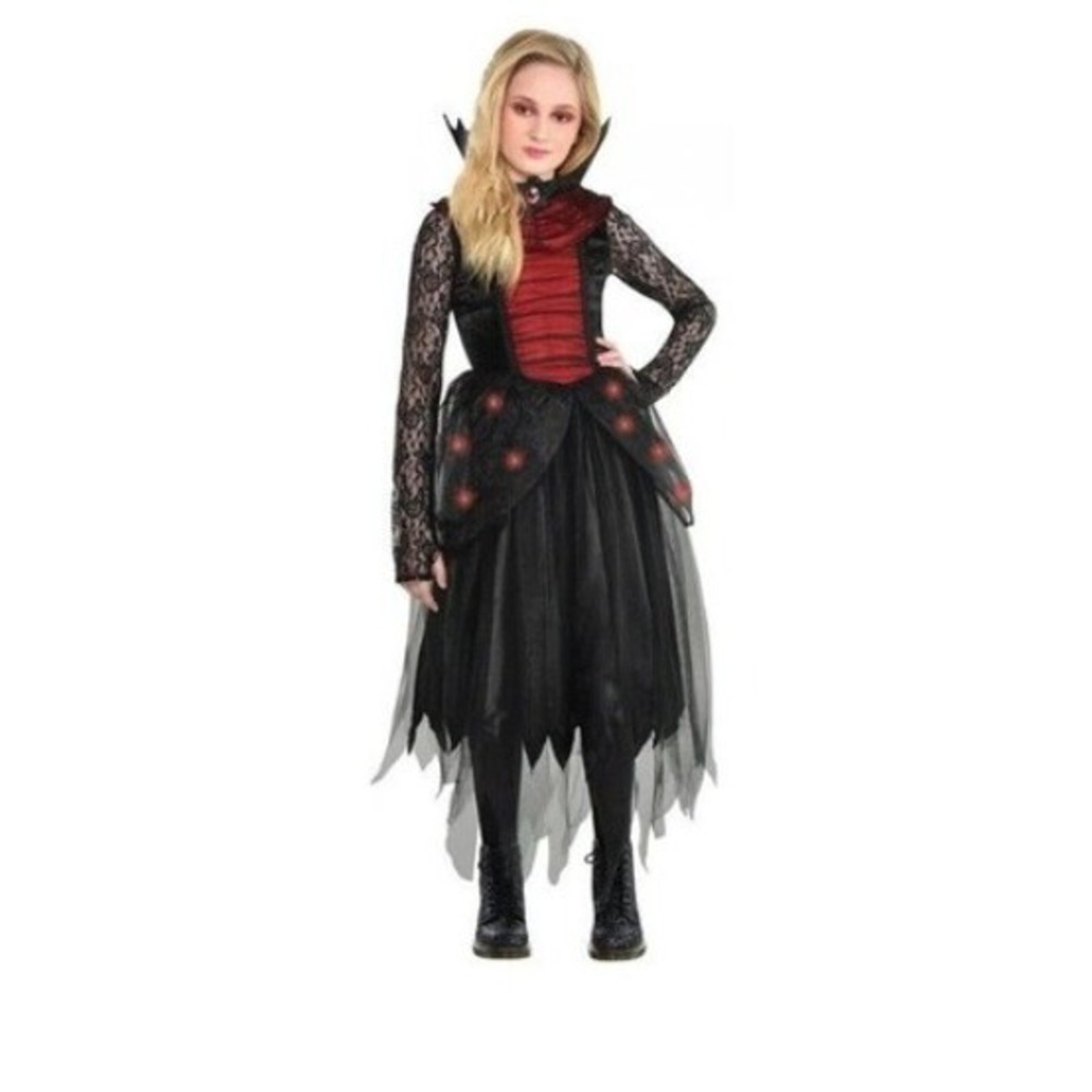 NEW Twinkling Countess Light Up Halloween‎ Costume Dress Girls Large 12-14